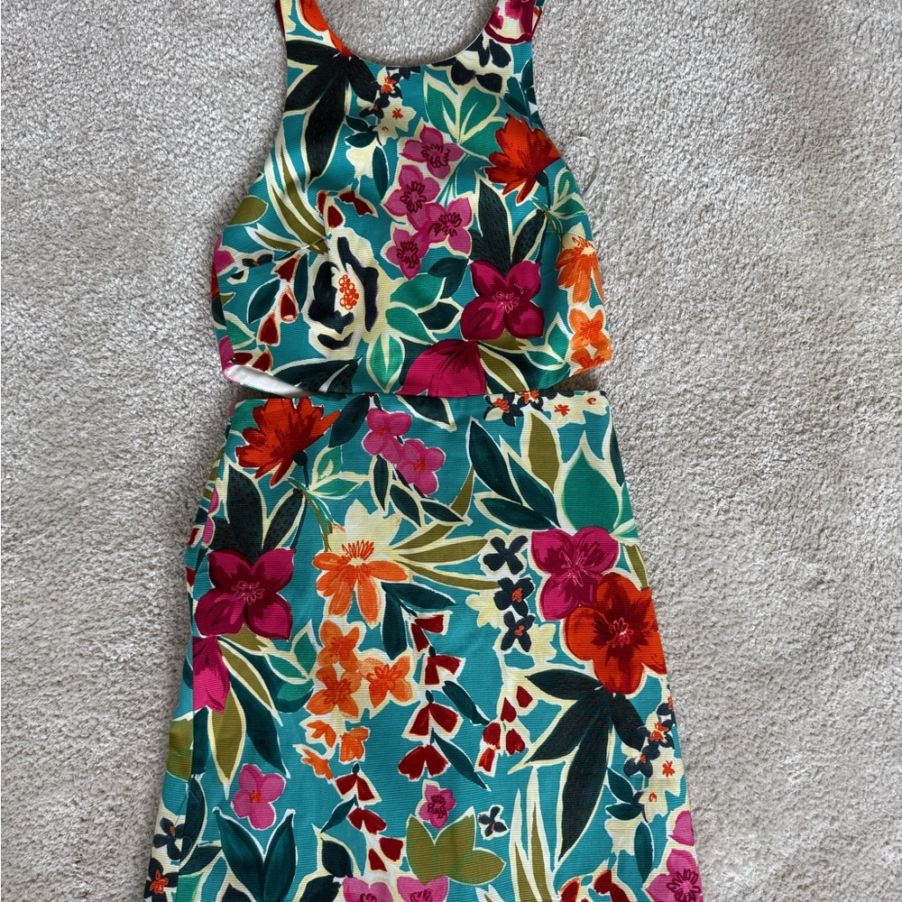 Zara Multicolor Floral Midi Dress